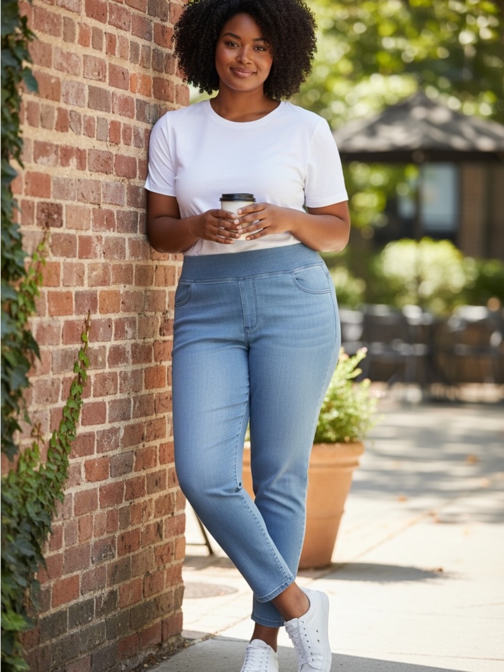 Halara Flex Denim High Waisted Pull-On Jeggings Light Wash XL NWT